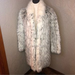 Vintage Black and White Teddy coat.  Perfect for a Cruella Deville costume.